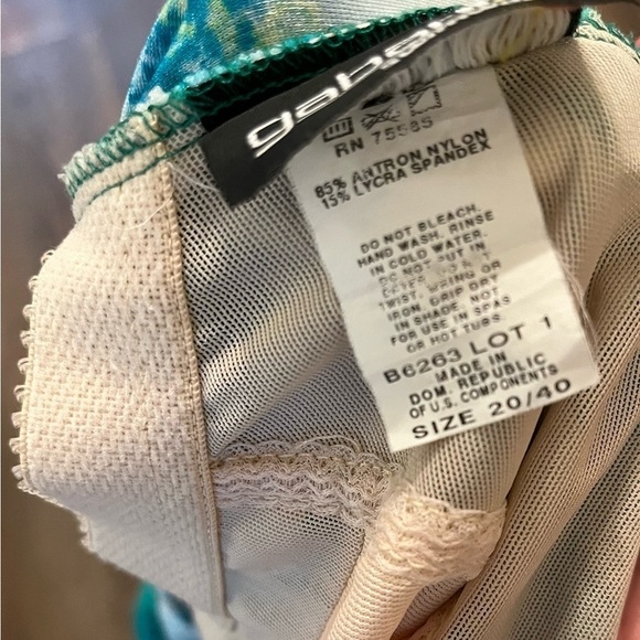 Women's Plus Size‎ 20 Vintage Gabarll Swimwear Tropical One Piece Swim Suit - Picture 10 of 10